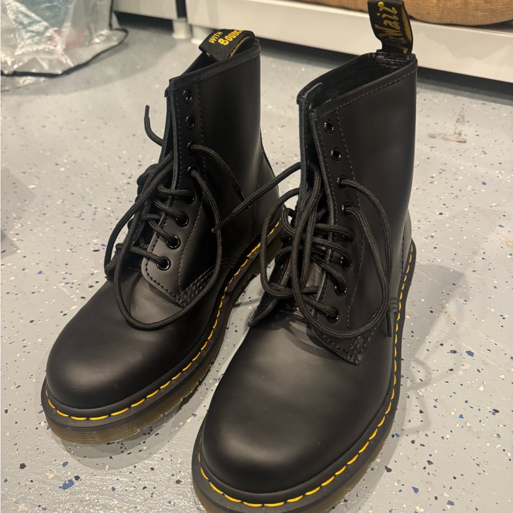 Dr. Martens Black Boots - Size 9 - Worn once, basically brand new